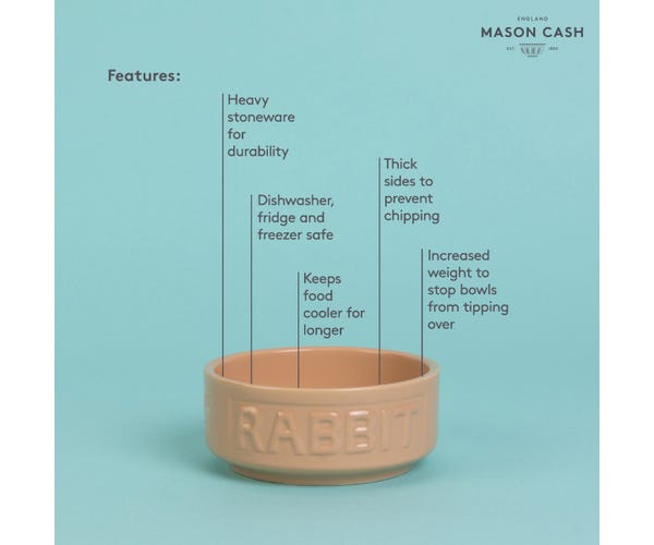 Rayware Cane Lettered Rabbit Bowl 13cm