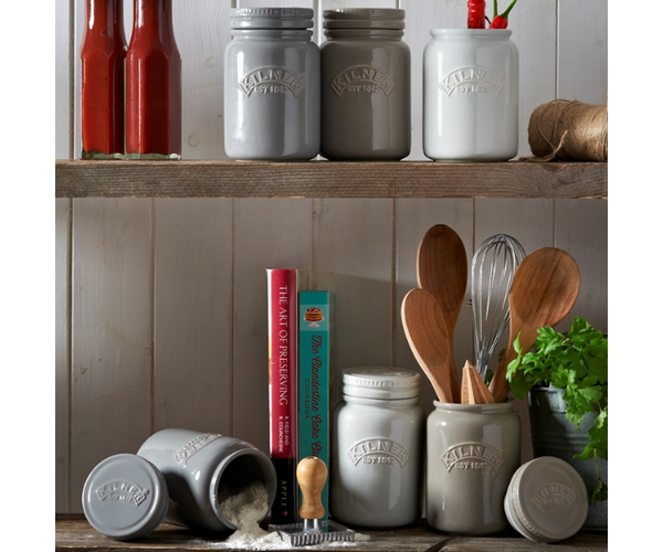 Rayware Ceramic Push Top Storage Jar Morning Mist