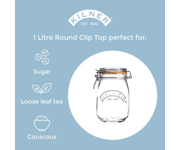 rayware Clip Top Round Jar 1 Litre