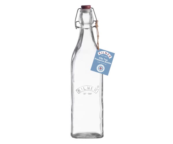 Rayware Clip Top Square Bottle 1 Litre