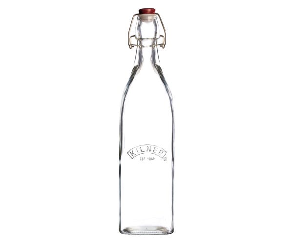rayware Clip Top Square Bottle 1 Litre