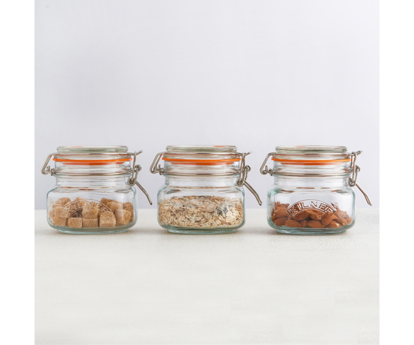Rayware Clip Top Square Jar 0.5 Litre