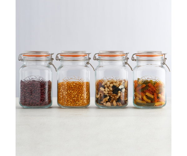 Rayware Clip Top Square Jar 1.5 Litre