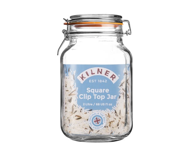 Rayware Clip Top Square Jar 2 Litre