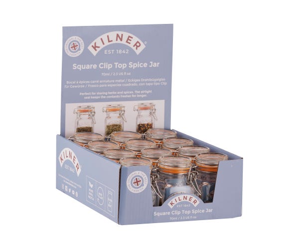 Rayware Clip Top Square Spice Jar 70ml