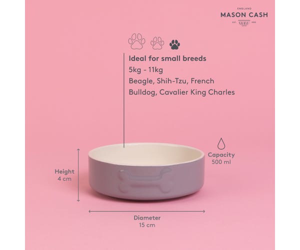 Rayware Colour Mix 15cm Grey Dog Bowl