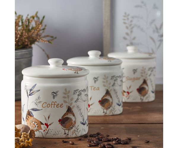 rayware Country Hens Coffee Storage Jar