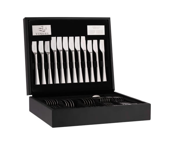 rayware Darwin 18/10 44 Pce Wooden Canteen Giftbox