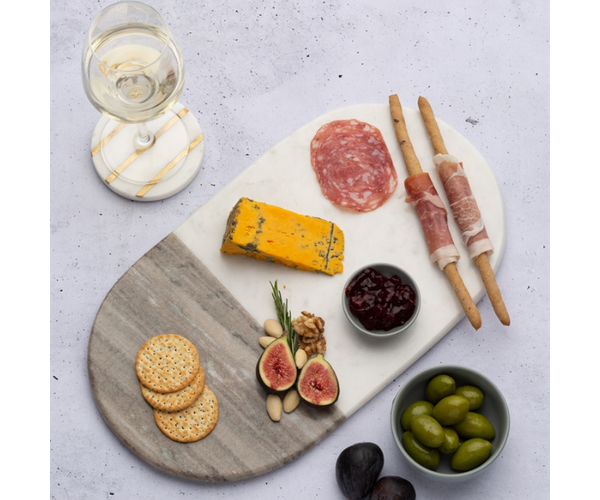 Rayware Elements Oval Marble Serve Board 41 X 20cm