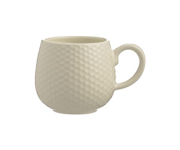 rayware Embossed Honeycomb Cream Mug 350ml