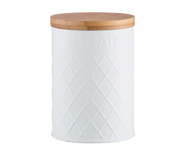 Rayware Embossed White Sugar Storage