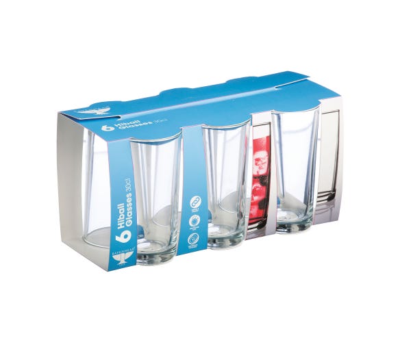 Rayware Essentials Sleeve Of 6 Hiball Glasses 30cl