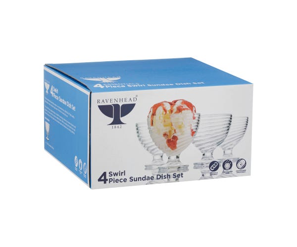 Rayware Essentials Swirl Sundae Dish Set Of 4 Sr