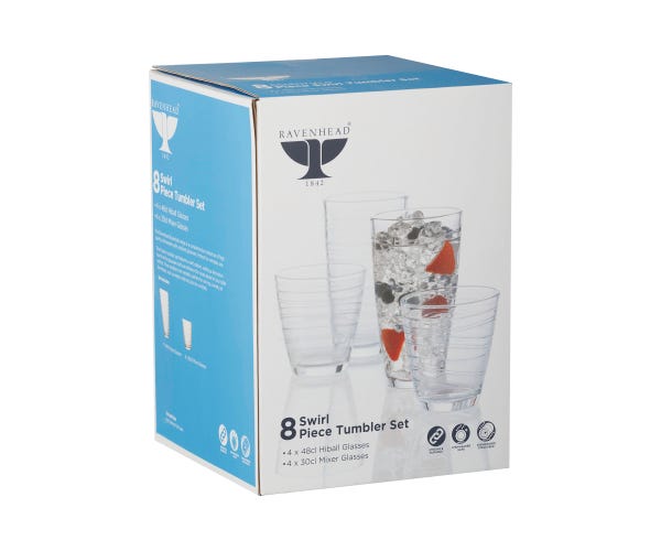 Rayware Essentials Swirl Tumbler Set 8 Piece