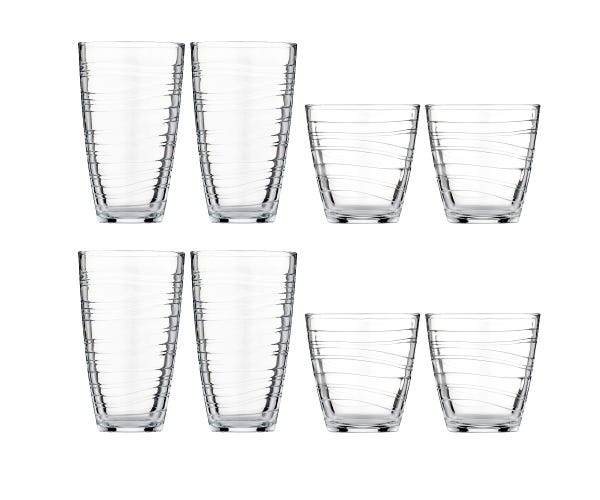 rayware Essentials Swirl Tumbler Set 8 Piece