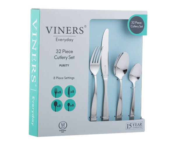 Rayware Everyday Purity 18/0 32 Pce Cutlery Set Gb