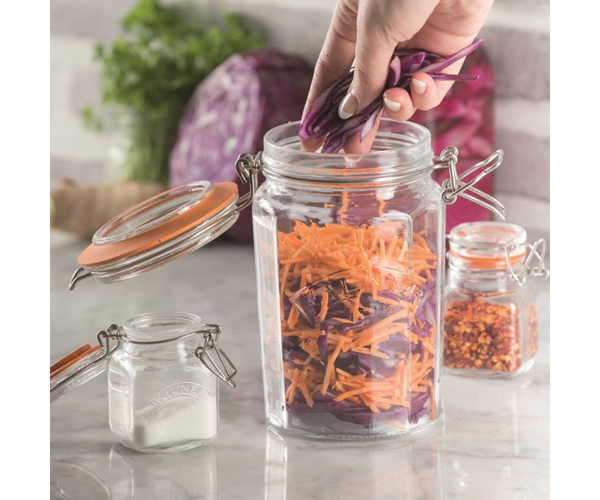 Rayware Facetted Clip Top Jar 0.95 Litre