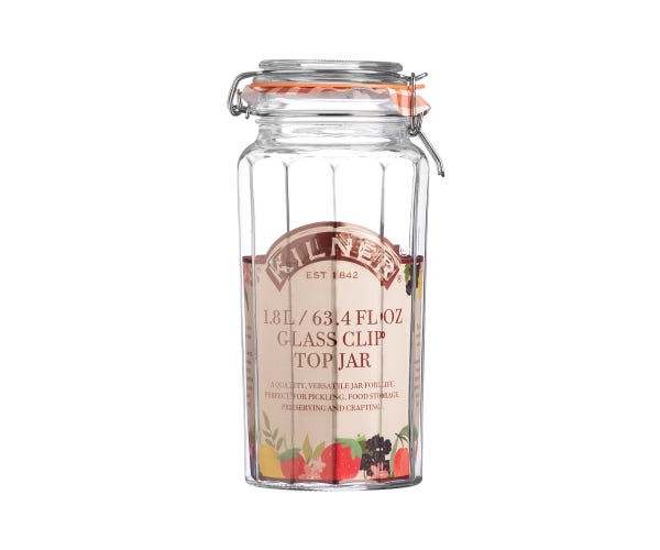Rayware Facetted Clip Top Jar 1.8 Litre