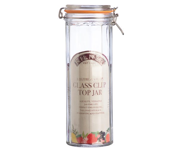Rayware Facetted Clip Top Jar 2.2 Litre