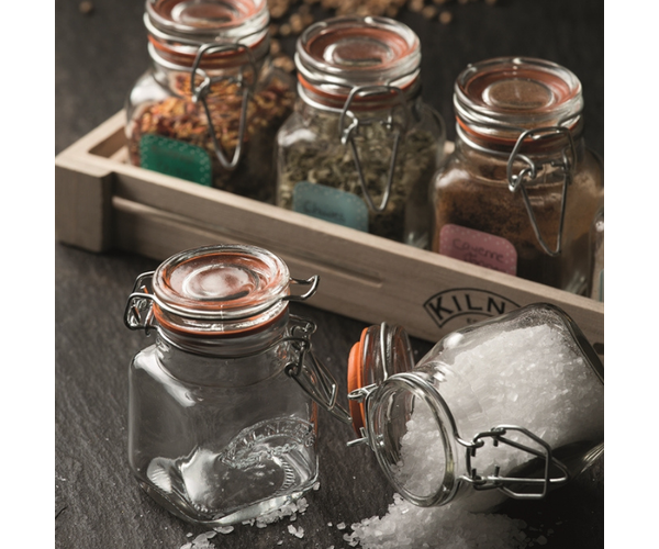 Rayware Glass Clip Top Spice Jar Set