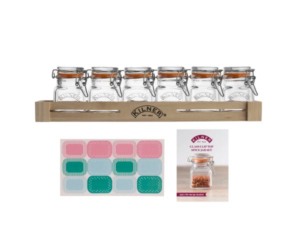 rayware Glass Clip Top Spice Jar Set