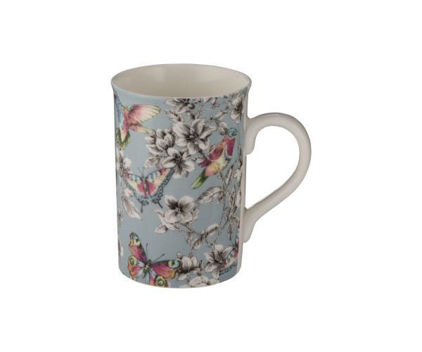 rayware Hummingbird Floral Duckegg Mug 300ml