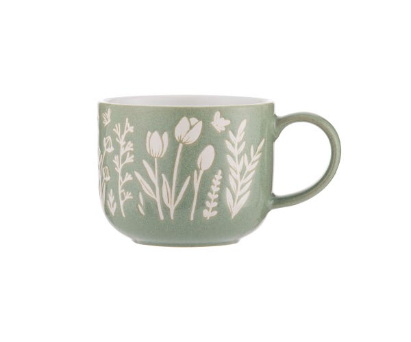 rayware In The Meadow Green Tulip Mug 400ml