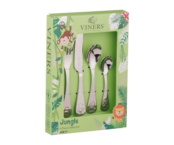 Rayware Jungle 4 Pce Kids Cutlery Set 6 In Cdu