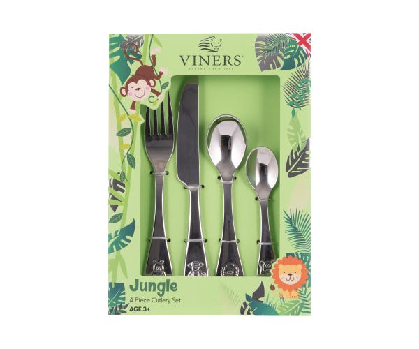 Rayware Jungle 4 Pce Kids Cutlery Set 6 In Cdu