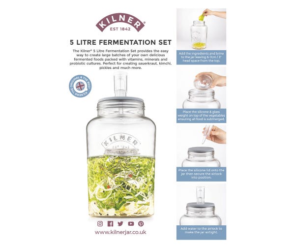 rayware Kilner 5 Litre Fermentation Set A4 Pos
