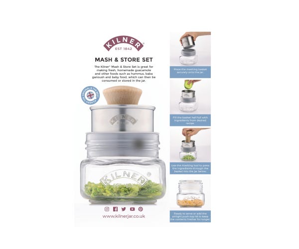 rayware Kilner Mash & Store Set A4 Pos