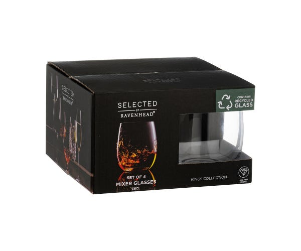 Rayware Kings Mixer Glasses Set Of 4 36cl