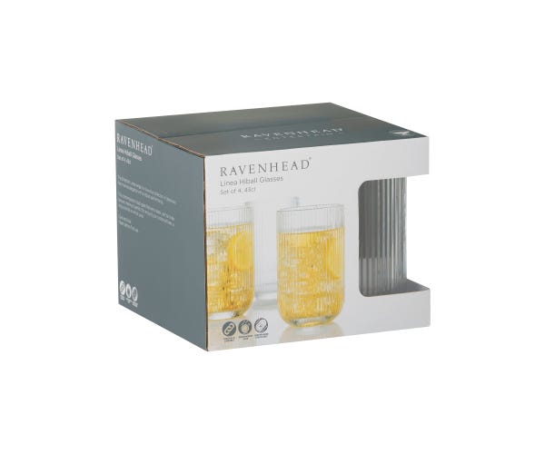Rayware Linea Set Of 4 Hiball Glasses 43cl
