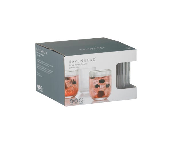 Rayware Linea Set Of 4 Mixer Glasses 28cl