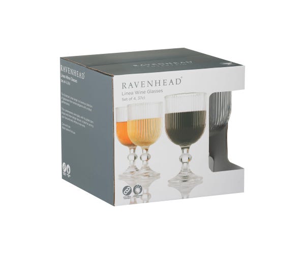 Rayware Linea Set Of 4 Wine Glasses 37cl