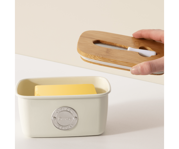 Rayware Living Cream Butter Storage & Spatula Set