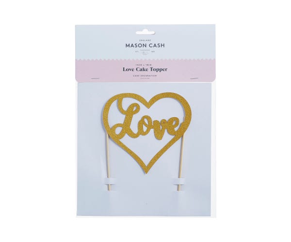Rayware Love Gold Glitter Topper