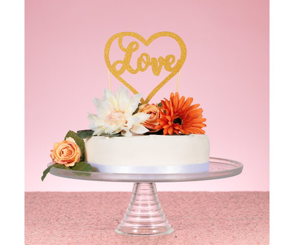 Rayware Love Gold Glitter Topper