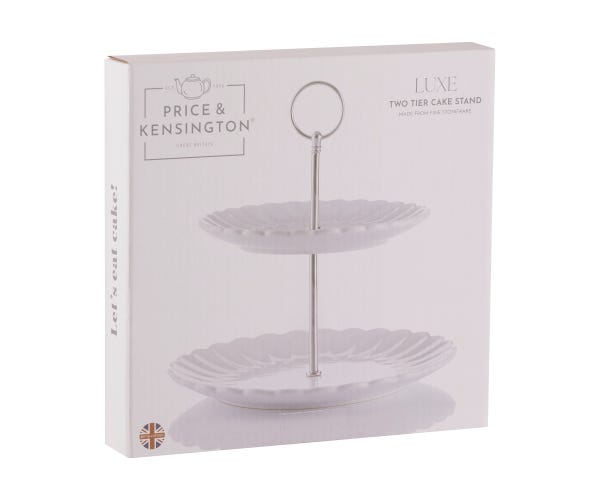 Rayware Luxe 2 Tier Cake Stand White