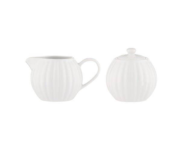 rayware Luxe Milk Jug & Sugar Bowl White