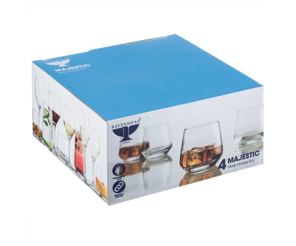 Rayware Majestic Set Of 4 Mixers Glasses 31cl