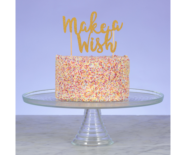 Rayware Make A Wish Gold Glitter Topper