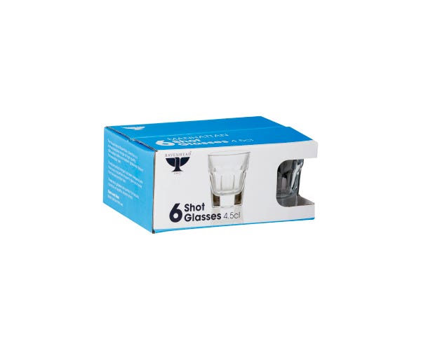 Rayware Manhattan Gift Box Of 6 Shot Glasses 4.5cl