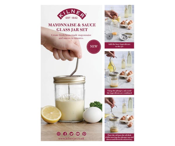 rayware Mayonnaise & Sauce Jar Set A4 Pos