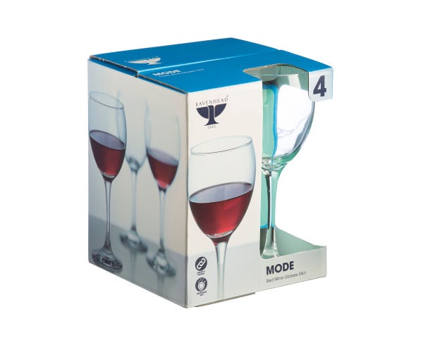 Rayware Mode Set Of 4 Red Wine Glasses 34cl