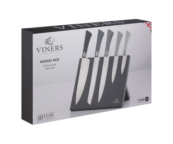 Rayware Mono Mix 6pce Knife Block Giftbox