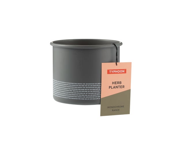 Rayware Monochrome Herb Planter Grey