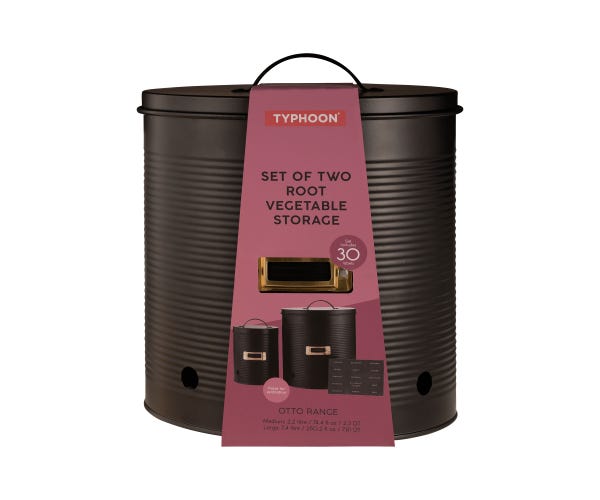 Rayware Otto Black Set Of 2 Root Vegetable Storage