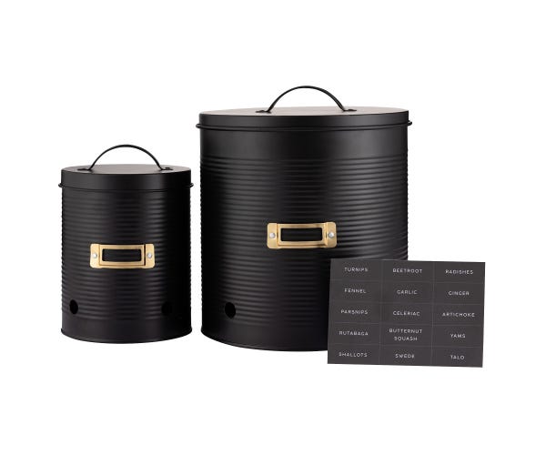 Rayware Otto Black Set Of 2 Root Vegetable Storage