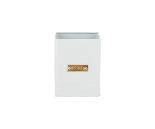 rayware Otto Square White Utensil Pot